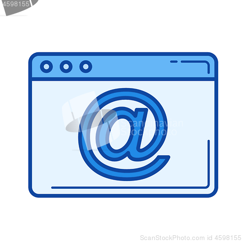 Image of Email line icon.