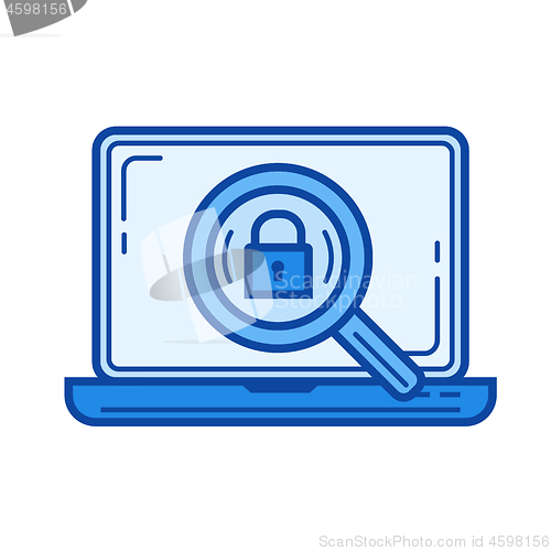 Image of Internet security line icon.