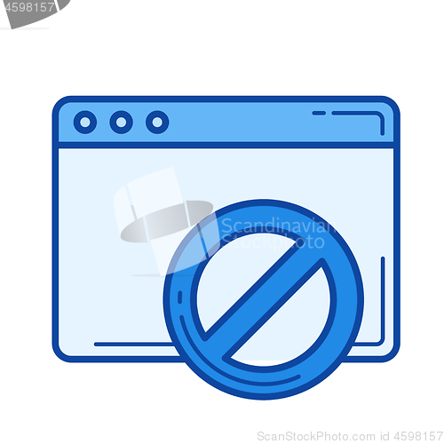 Image of Page forbidden line icon.