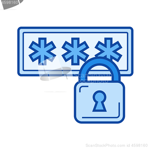 Image of Internet security line icon.
