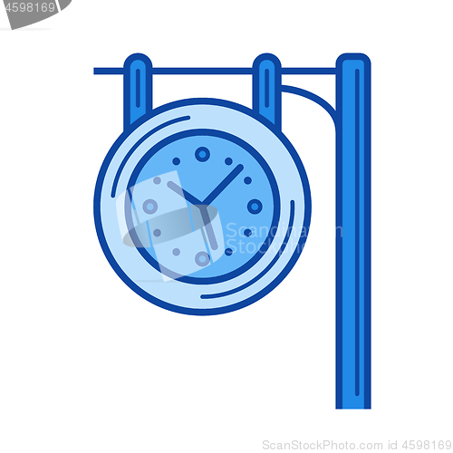 Image of Station clock line icon.