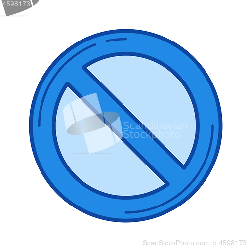 Image of Blocked data line icon.