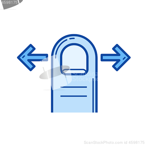 Image of Drag wire line icon.