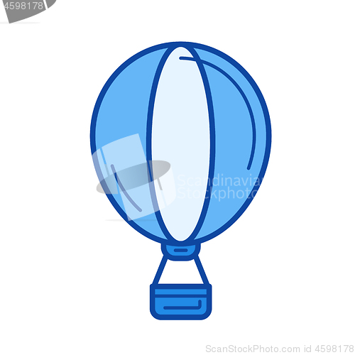 Image of Hot air balloon line icon.