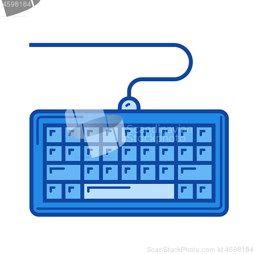 Image of Computer keyboard line icon.