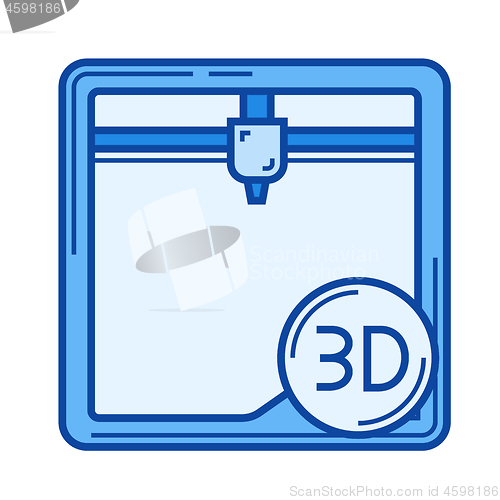 Image of Additing manufacturing line icon.