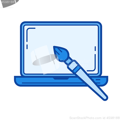 Image of Layout design line icon.