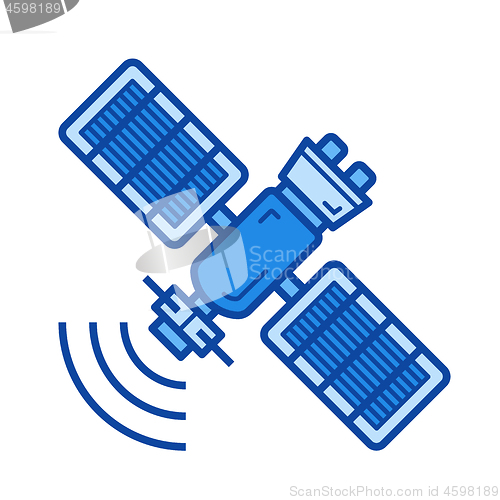 Image of Space satellite line icon.