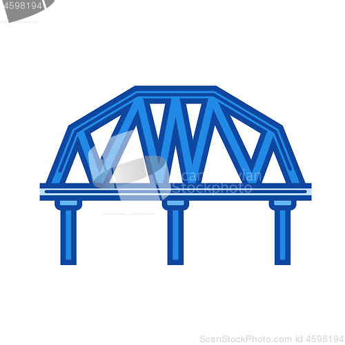 Image of Railroad bridge line icon.