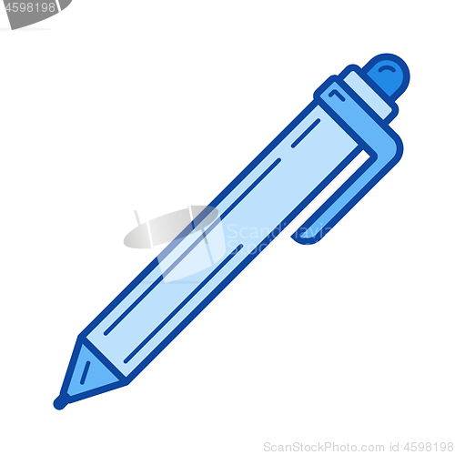 Image of Pen ballpoint line icon.