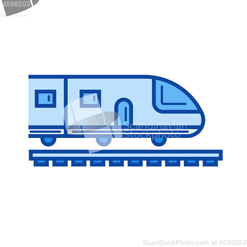 Image of High speed train line icon.