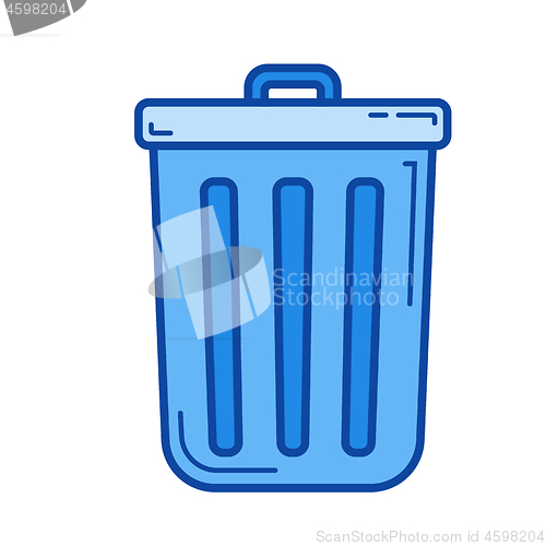 Image of Clean bin line icon.