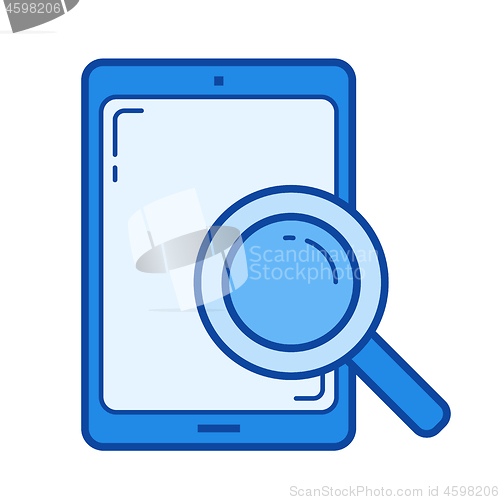 Image of Document search line icon.