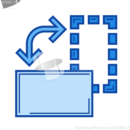 Image of Transform tool line icon.