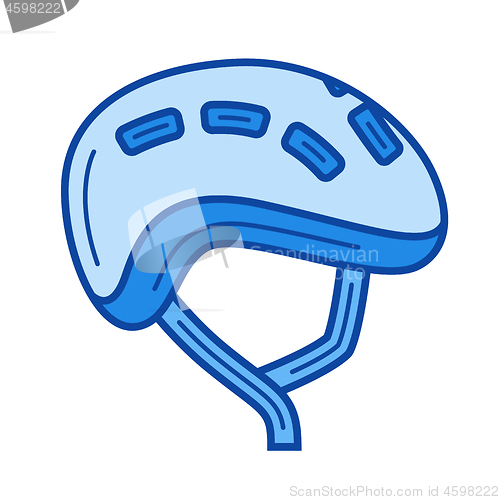 Image of Bike helmet line icon.