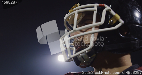 Image of Closeup Portrait Of American Football Player