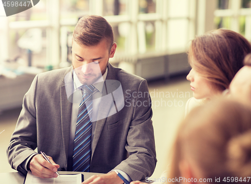 Image of business people meeting at office