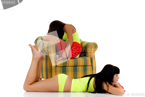 Image of Relaxing teenager girls