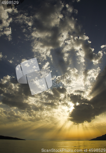 Image of Sunset dramatic over Adriatic sea