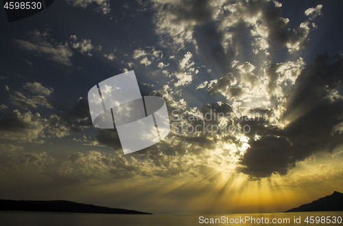 Image of Sunset dramatic over Adriatic sea
