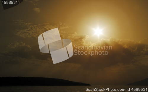 Image of Sunset over Adriatic sea