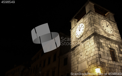 Image of Old town Kotor clock tower