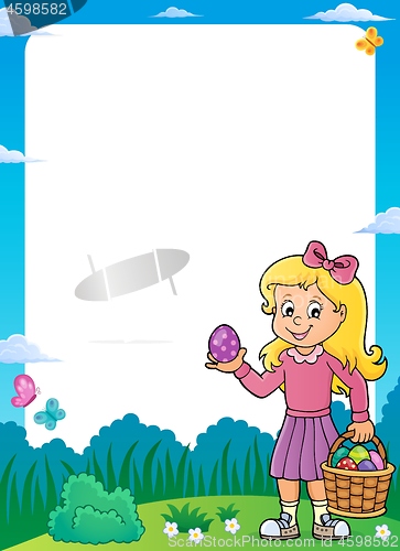 Image of Girl with Easter eggs theme frame 1