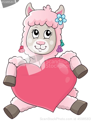 Image of Valentine llama theme image 1