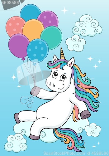 Image of Unicorn with balloons topic image 2