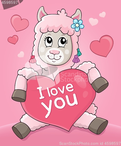 Image of Valentine llama theme image 3