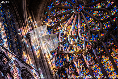 Image of Stained glasses in cathedral Saint Vincent