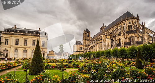 Image of Gardens of city hall and Cathedral  in Bourges