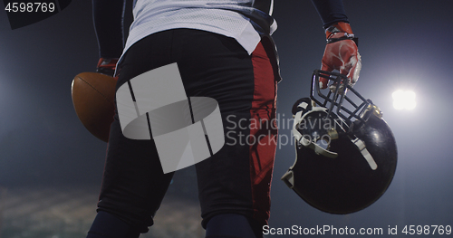 Image of Portrait Of Focused American Football Player