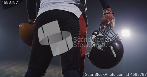 Image of Portrait Of Focused American Football Player