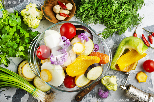 Image of raw vegetables