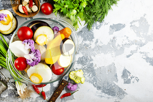 Image of raw vegetables