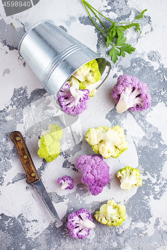 Image of color cauliflowers