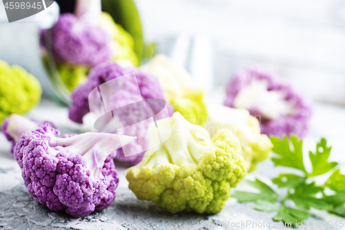 Image of color cauliflowers