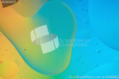 Image of Rainbow abstract defocused background picture made with oil, water and soap