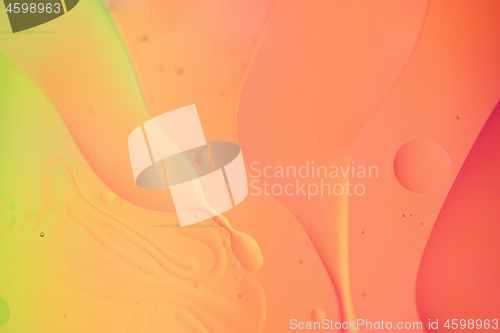 Image of Rainbow abstract defocused background picture made with oil, water and soap