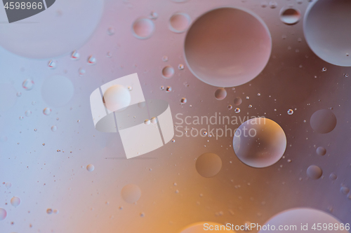 Image of Orange and gray abstract background picture made with oil, water and soap