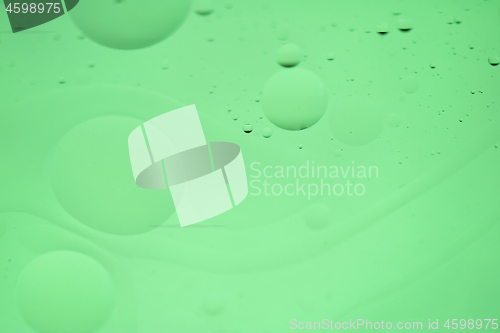 Image of Green mint abstract background picture made with oil, water and soap