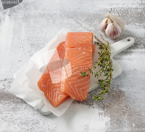 Image of fresh raw salmon fillet