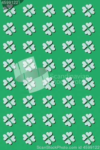 Image of Holiday pattern from shamrock\'s leaves plants.