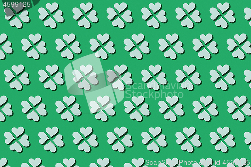 Image of Greeting background of shamrocks to St.Patrick\'s Day.