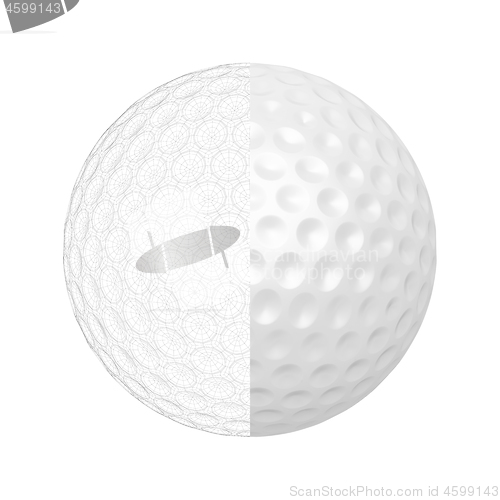 Image of 3D model of golf ball