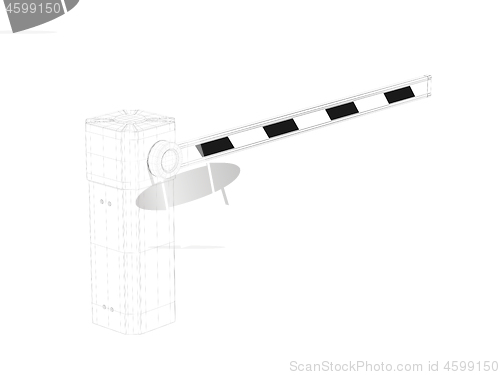 Image of 3D design of parking barrier