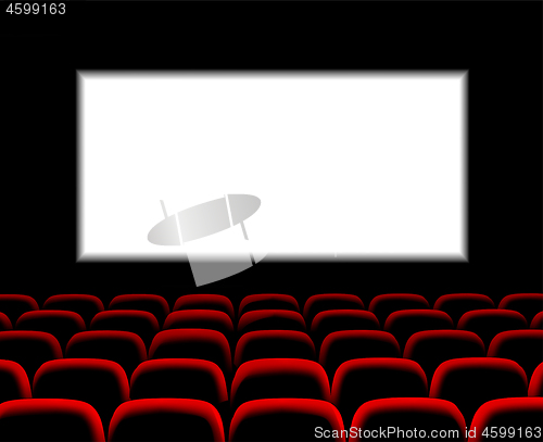 Image of Hall for watching movies. Cinema. Concert hall. Vector 3d illustration