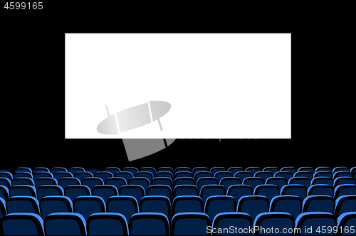 Image of Hall for watching movies. Cinema. Concert hall. Vector 3d illustration