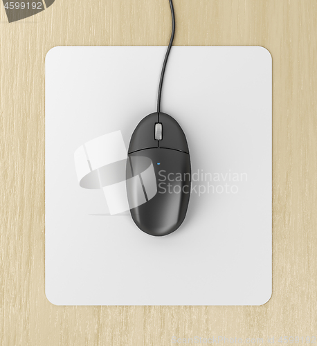 Image of Computer mouse, top view
